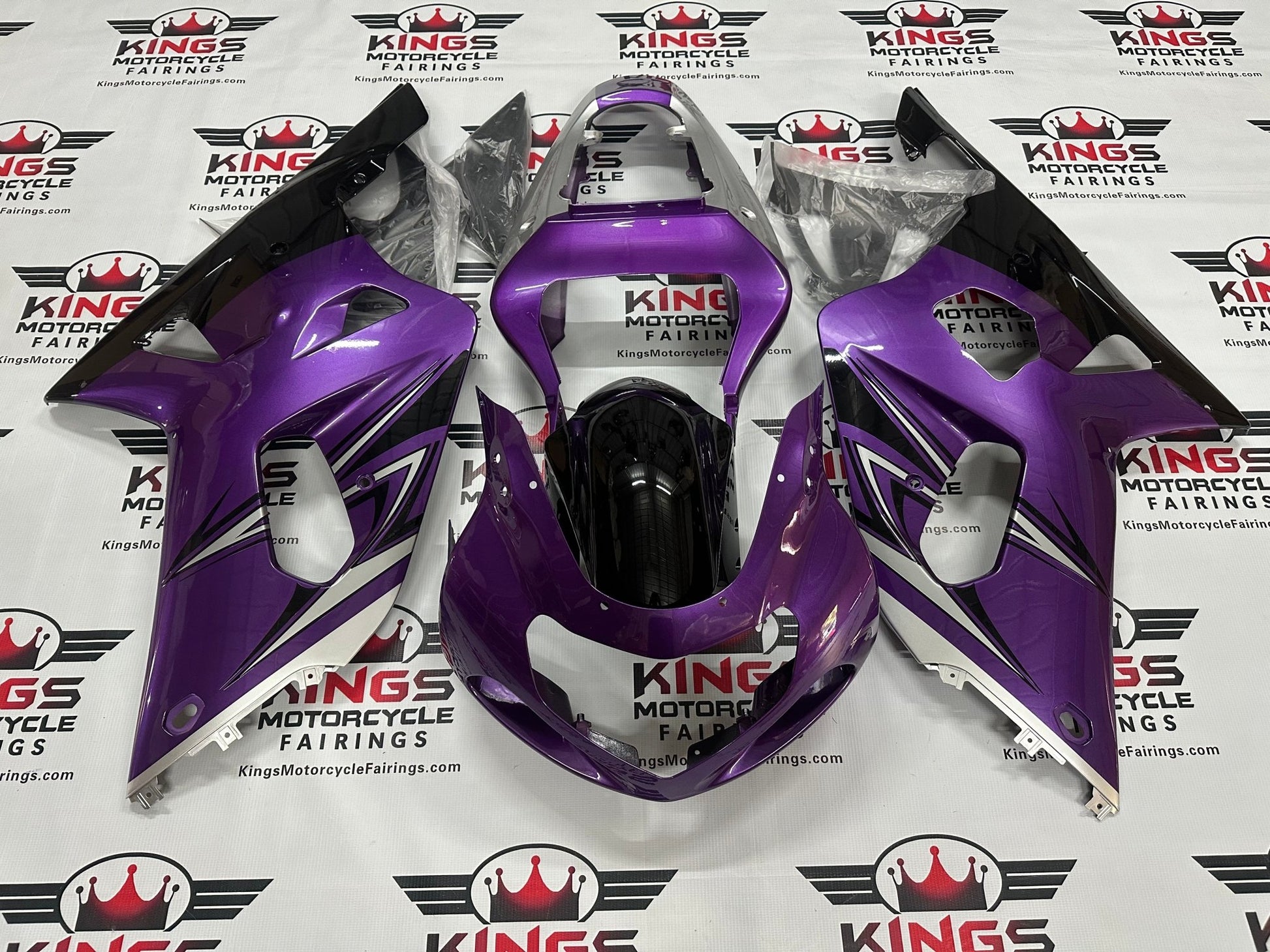 Suzuki GSXR750 Fairings (2000-2003) Purple, Black, Silver at KingsMotorcycleFairings.com