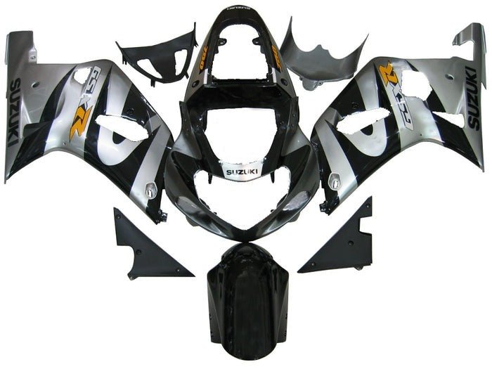 Suzuki GSXR 750 Fairings (2000-2003) Silver, Black, Yellow at KingsMotorcycleFairings.com