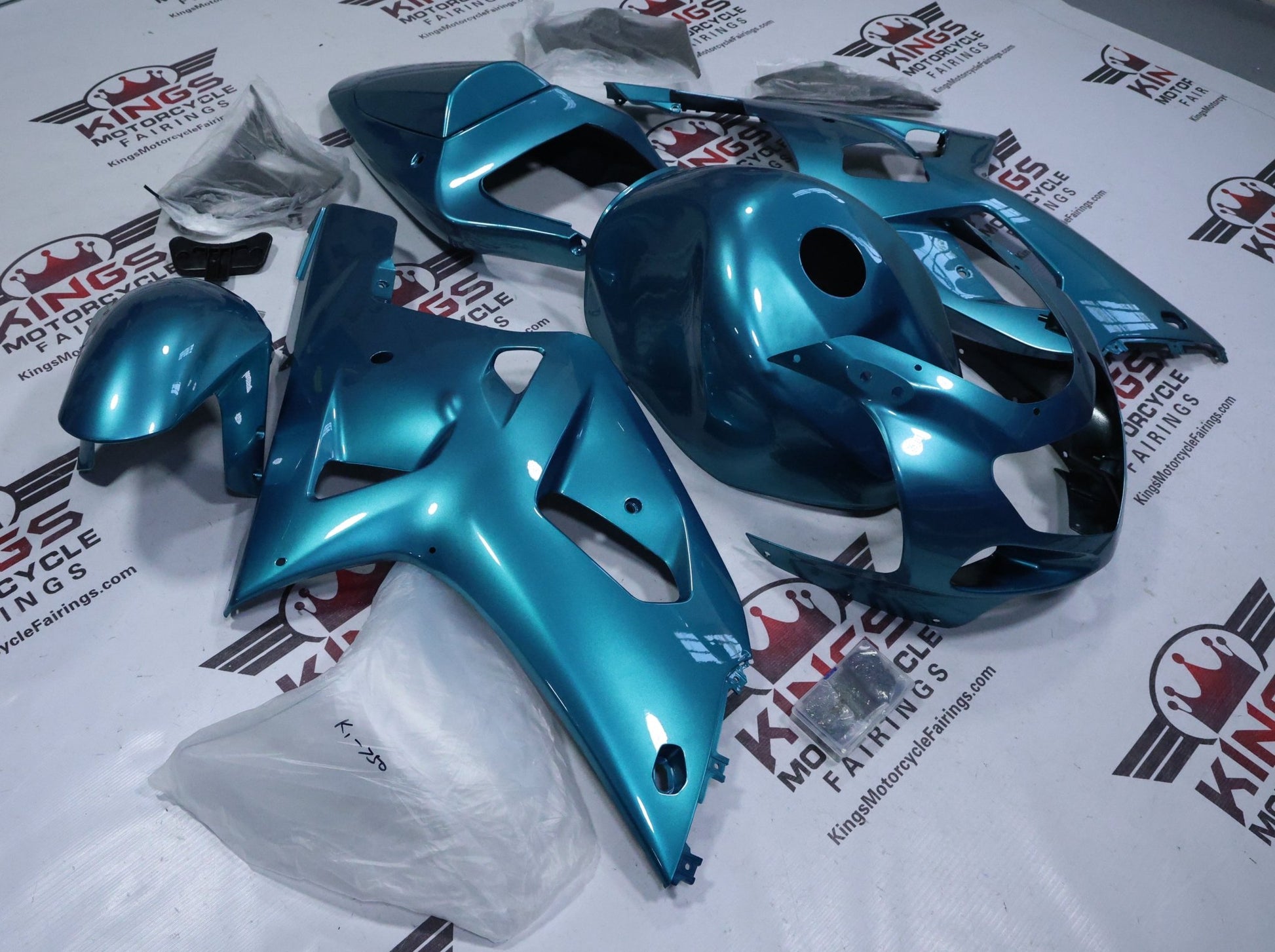 Suzuki GSXR750 Fairings (2000-2003) Teal Blue at KingsMotorcycleFairings.com