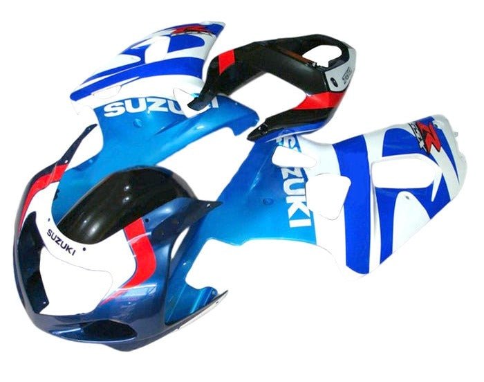 Suzuki GSXR 750 Fairings (2000-2003) Triple Blue, White, Red at KingsMotorcycleFairings.com