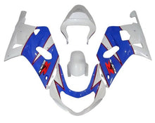 Suzuki GSXR 750 Fairings (2000-2003) White, Blue, Red Pinstripe at KingsMotorcycleFairings.com