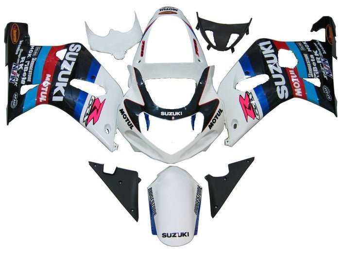 Suzuki GSXR 750 Fairings (2000-2003) White, Blue, Red, Black, Motul at KingsMotorcycleFairings.com