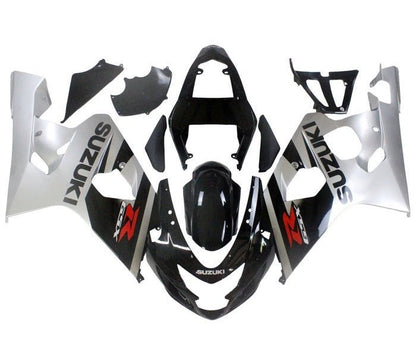 Suzuki GSXR750 Fairings (2004-2005) Black, Silver, Red at KingsMotorcycleFairings.com