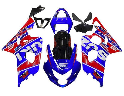 Suzuki GSXR750 Fairings (2004-2005) Blue, Red, White Stripe at KingsMotorcycleFairings.com