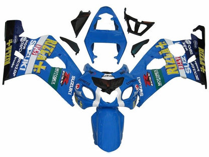 Suzuki GSXR750 Fairings (2004-2005) Blue, Yellow, Black, Rizla at KingsMotorcycleFairings.com