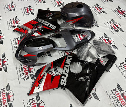 Suzuki GSXR 750 Fairings (2004-2005) Gray, Red, Black, Silver at KingsMotorcycleFairings.com