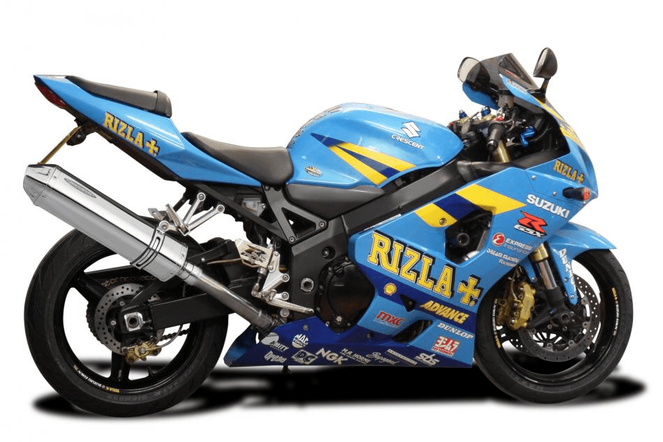 Suzuki GSXR750 Fairings (2004-2005) Light Blue, Yellow, Blue Rizla at KingsMotorcycleFairings.com