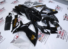 Suzuki GSXR750 Fairings (2006-2007) Black, Chrome Gold at KingsMotorcycleFairings.com
