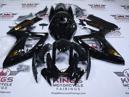 Suzuki GSXR750 Fairings (2006-2007) Black, Gold Chrome at KingsMotorcycleFairings.com