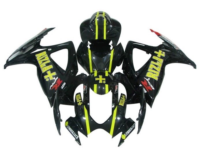Suzuki GSXR 750 Fairings (2006-2007) Black, Yellow Rizla at KingsMotorcycleFairings.com