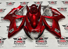 Suzuki GSXR750 Fairings (2006-2007) Candy Red, Silver at KingsMotorcycleFairings.com