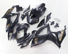 Suzuki GSXR 750 Fairings (2006-2007) Matte Black, Gold at KingsMotorcycleFairings.com