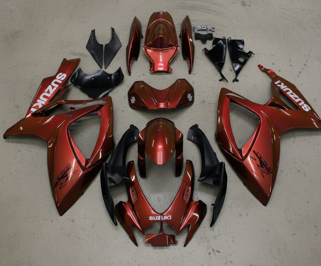 Suzuki GSXR750 Fairings (2006-2007) Red Metallic Flake at KingsMotorcycleFairings.com