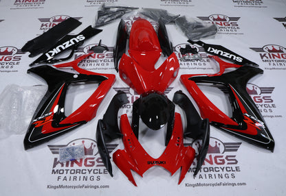 Suzuki GSXR750 Fairings (2006-2007) Red, Black, White, Dark Gray at KingsMotorcycleFairings.com