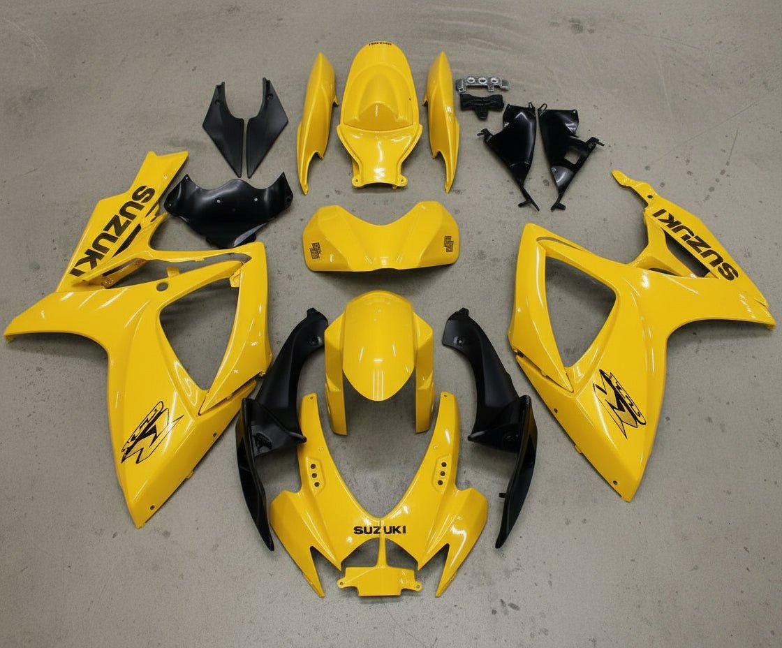 Suzuki GSXR750 Fairings (2006-2007) Yellow Metallic at KingsMotorcycleFairings.com.