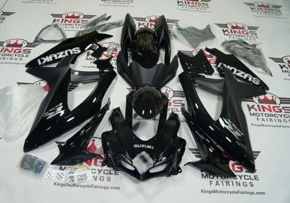 Suzuki GSXR750 Fairings (2008-2010) Black, Matte Black, Silver at KingsMotorcycleFairings.com