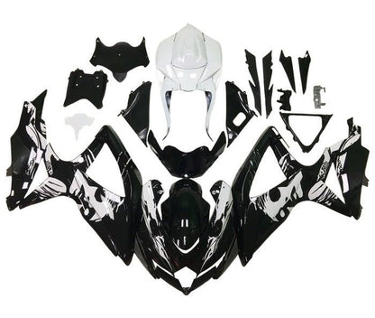 Suzuki GSXR 750 Fairings (2008-2010) Black, White, Leyla at KingsMotorcycleFairings.com