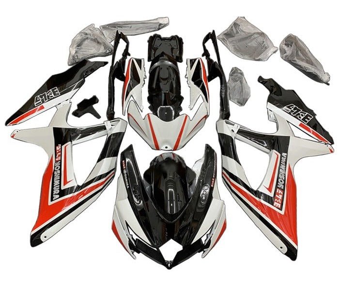 Suzuki GSXR 750 Fairings (2008-2010) Black, White, Red Yoshimura at KingsMotorcycleFairings.com