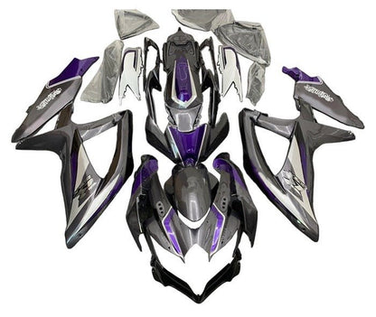 Suzuki GSXR 750 Fairings (2008-2010) Gray, Purple, Silver at KingsMotorcycleFairings.com
