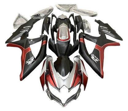 Suzuki GSXR 750 Fairings (2008-2010) Matte Black, Dark Red, Silver at KingsMotorcycleFairings.com