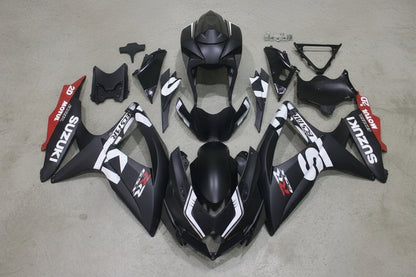 Suzuki GSXR 750 Fairings (2008-2010) Matte Black, White, Red at KingsMotorcycleFairings.com