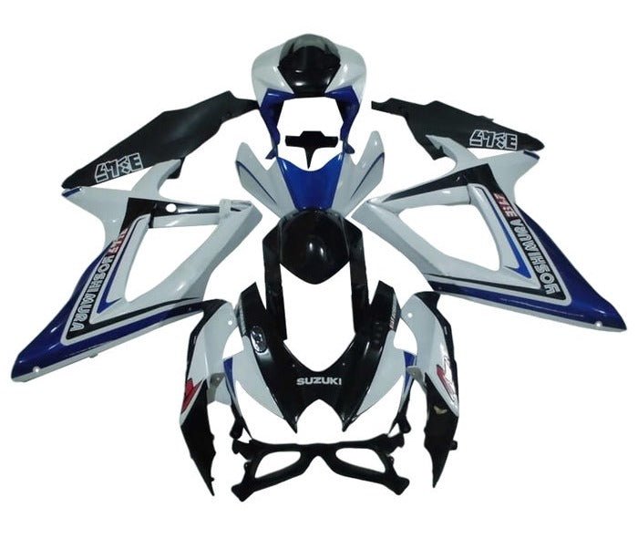 Suzuki GSXR 750 Fairings (2008-2010) White, Black, Blue Yoshimura at KingsMotorcycleFairings.com