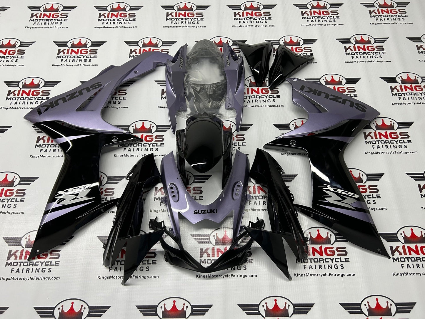 Suzuki GSXR750 Fairing Kit (2011-2023) Black, Gray at KingsMotorcycleFairings.com