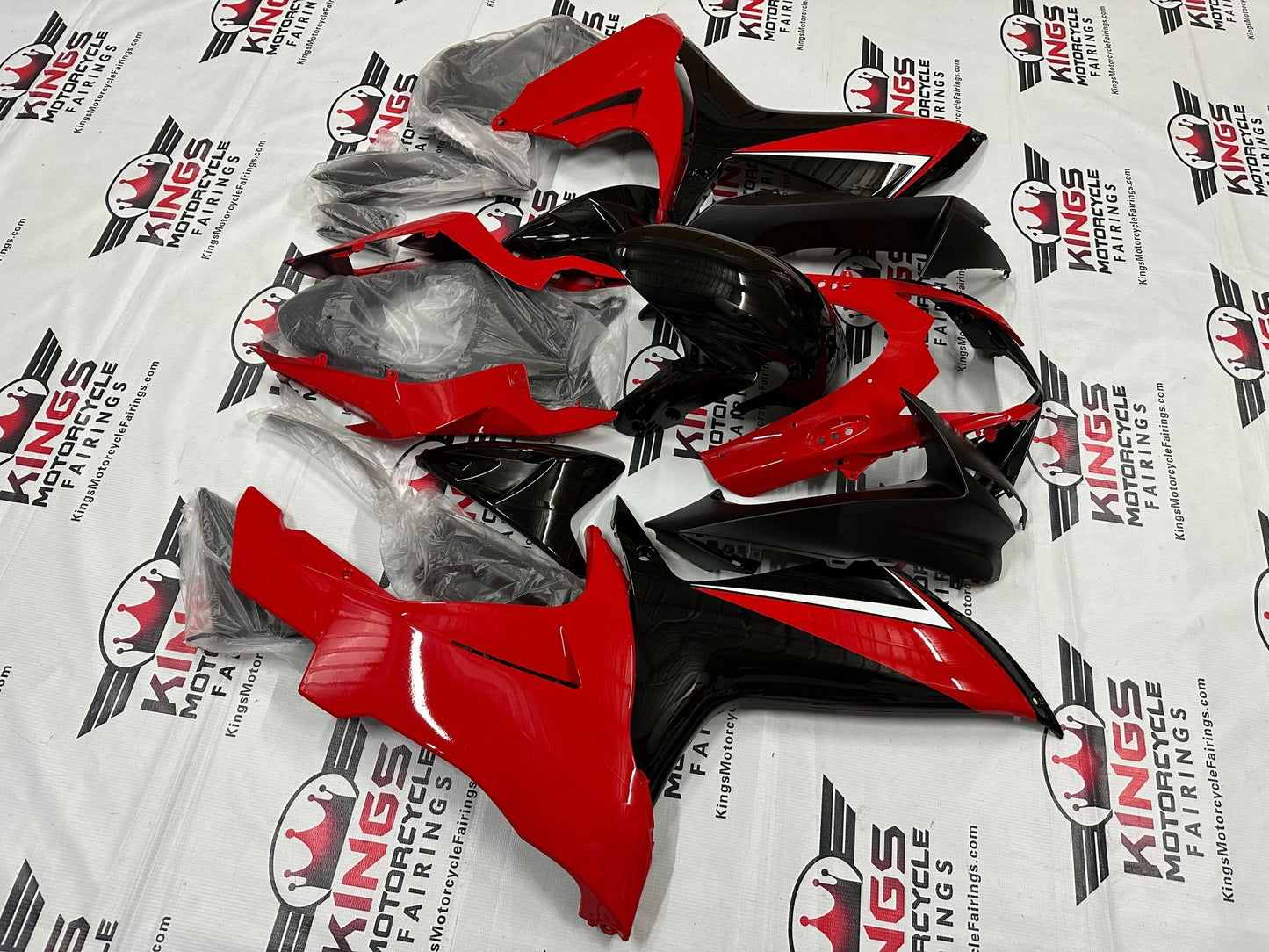 Suzuki GSXR 750 Fairings (2011-2023) Red Gloss, Black Gloss at KingsMotorcycleFairings.com