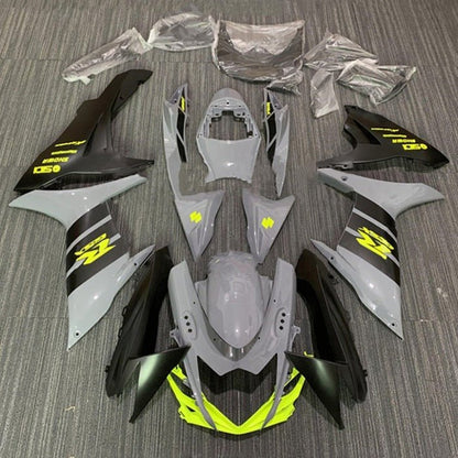 Suzuki GSXR 750 Fairings (2011-2024) Gray, Matte Black, Neon Yellow at KingsMotorcycleFairings.com