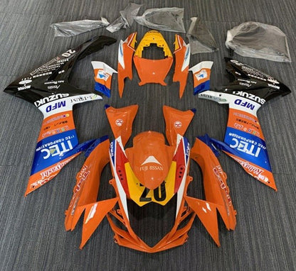 Suzuki GSXR750 Fairings (2011-2024) Orange, Blue at KingsMotorcycleFairings.com