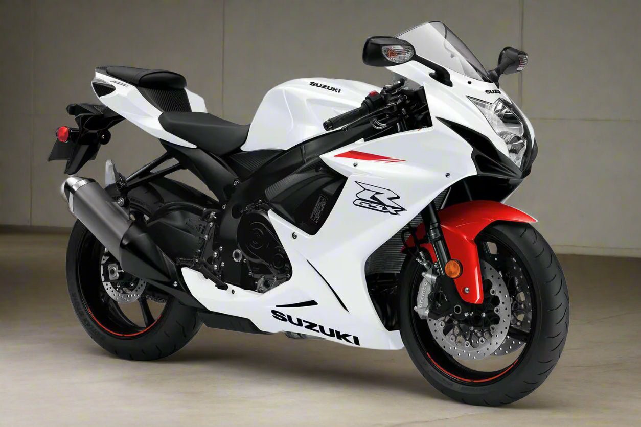 Suzuki GSXR750 Fairings (2011-2024) Pearl White, Red at KingsMotorcycleFairings.com