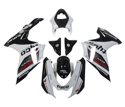 Suzuki GSXR750 Fairings (2011-2024) White, Black, Red Tyco at KingsMotorcycleFairings.com