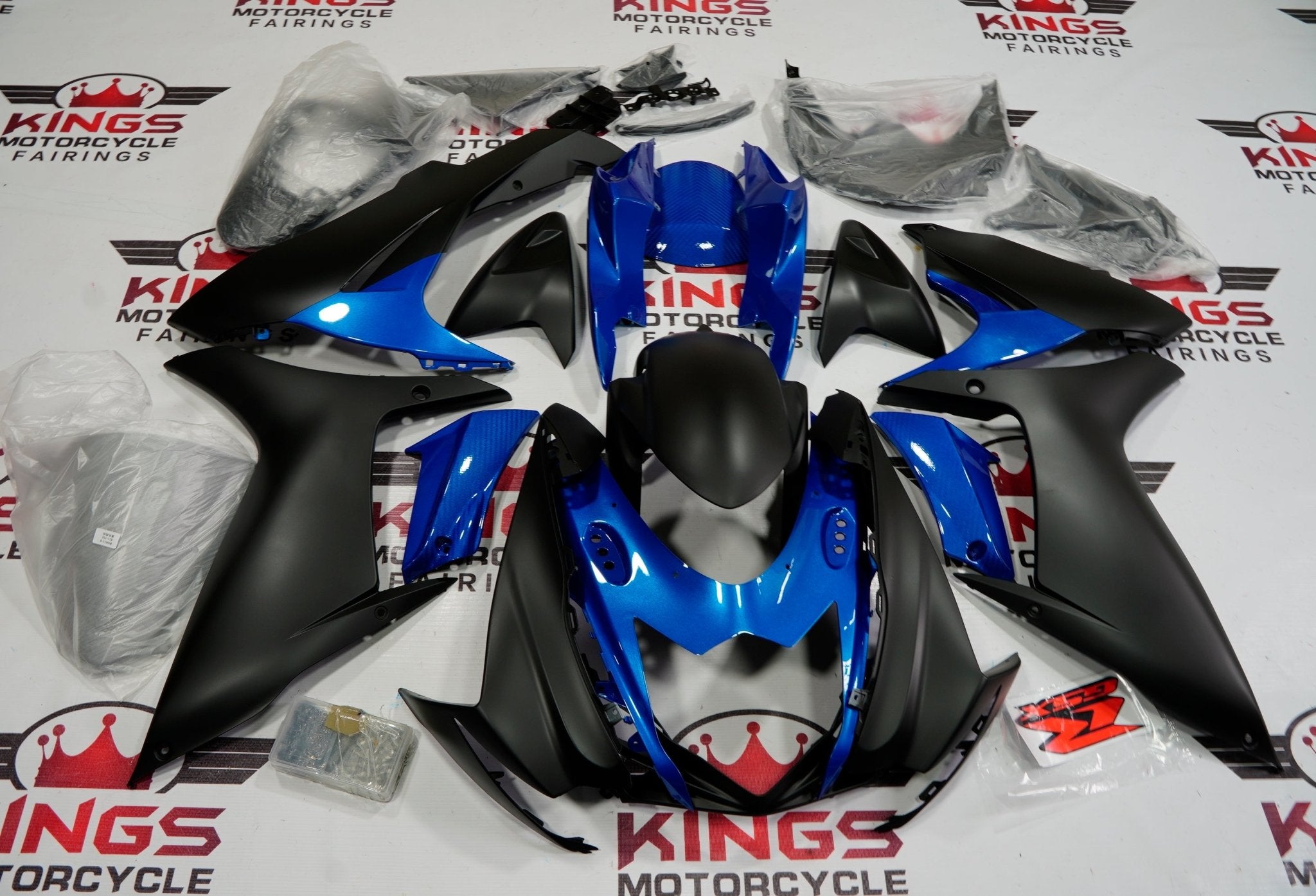 Suzuki GSXR750 Fairings (2025-2026) Blue, Matte Black at KingsMotorcycleFairings.com