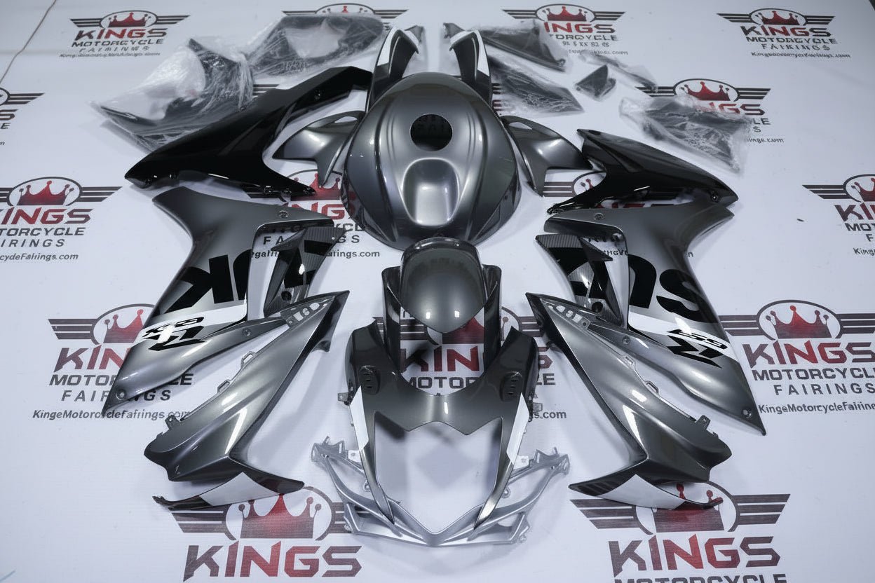 Suzuki GSXR750 Fairings (2025-2026) Gray, Black, White at KingsMotorcycleFairings.com