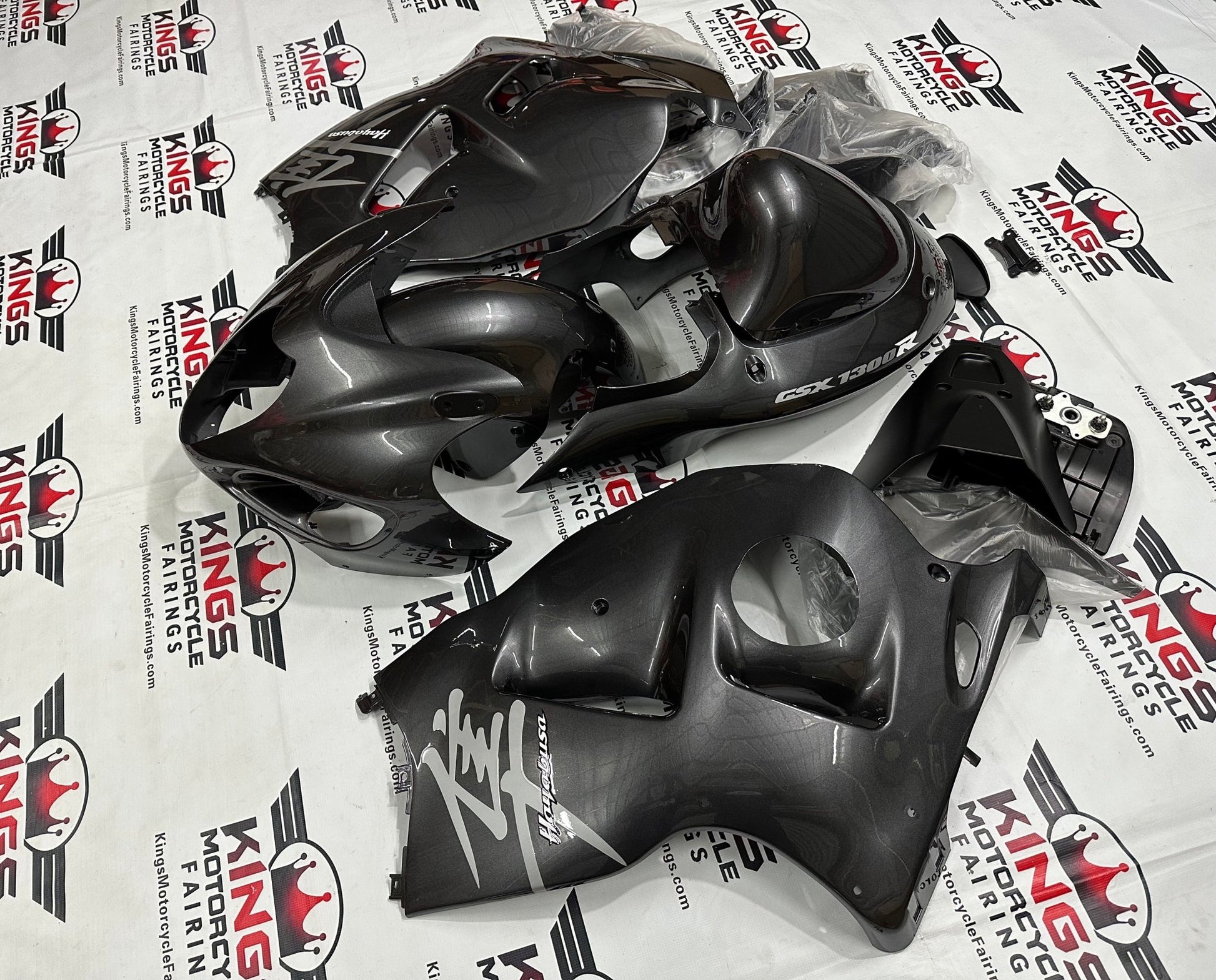 Suzuki Hayabusa Fairing Kit (1999-2007) Gray on Gray from KingsMotorcycleFairings.com