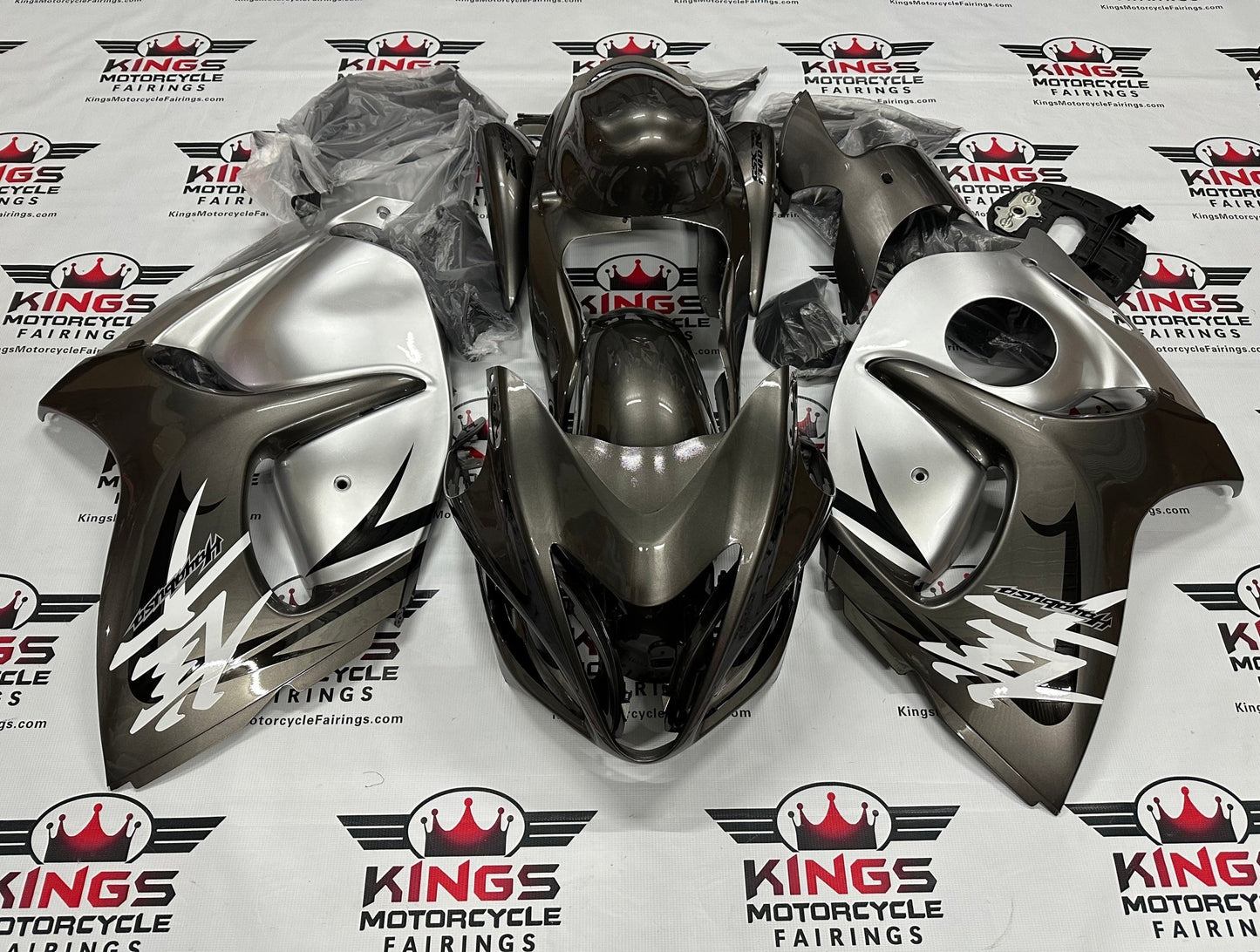 Suzuki Hayabusa Fairings (2008-2020) Silver at KingsMotorcycleFairings.com