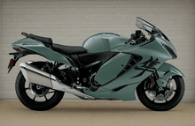 Suzuki Hayabusa Fairing Kit (2021-2025) Flat Green, Black at KingsMotorcycleFairings.com