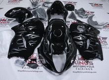 Suzuki Hayabusa Fairing Set (1999-2007) Black, Silver Flames at KingsMotorcycleFairings.com
