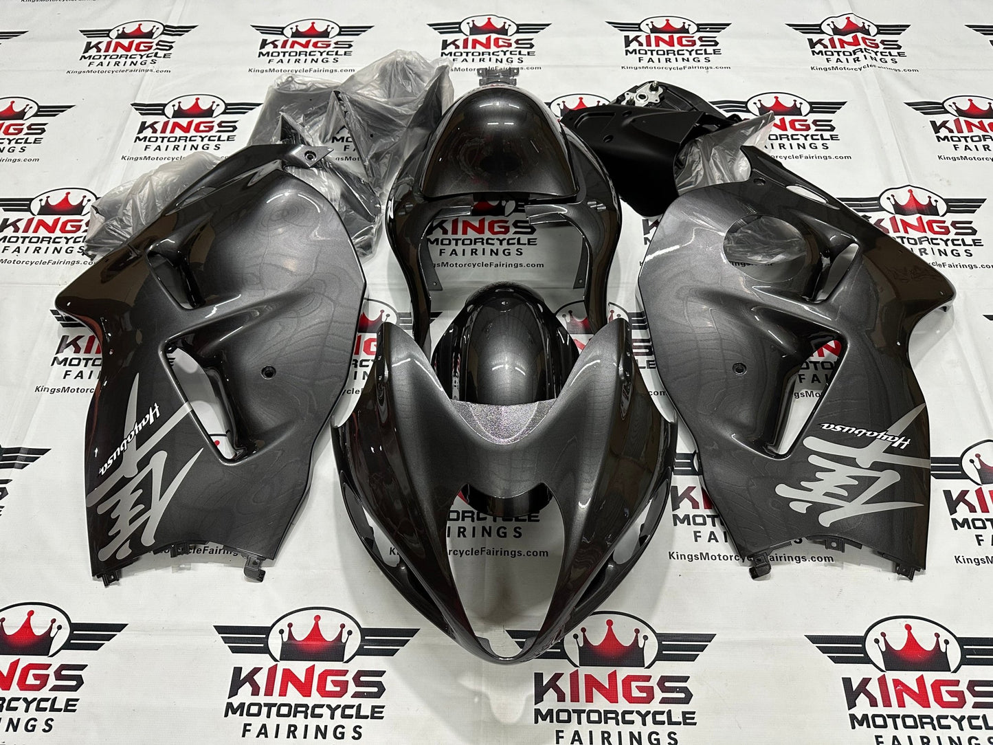Suzuki Hayabusa Fairings (1999-2007) Dark Gray from KingsMotorcycleFairings.com