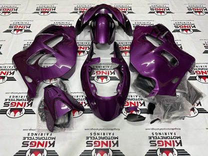 Suzuki Hayabusa Fairings (1999-2007) Purple, Black Kanji at KingsMotorcycleFairings.com