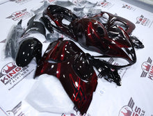 Suzuki Hayabusa Fairings (2008-2020) Black, Red Glow at KingsMotorcycleFairings.com
