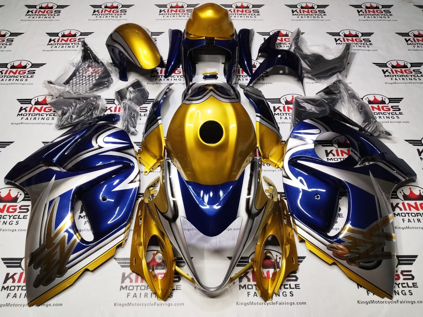 Suzuki Hayabusa Fairings (2008-2020) Gold, Navy Blue, Silver Special Edition at KingsMotorcycleFairings.com
