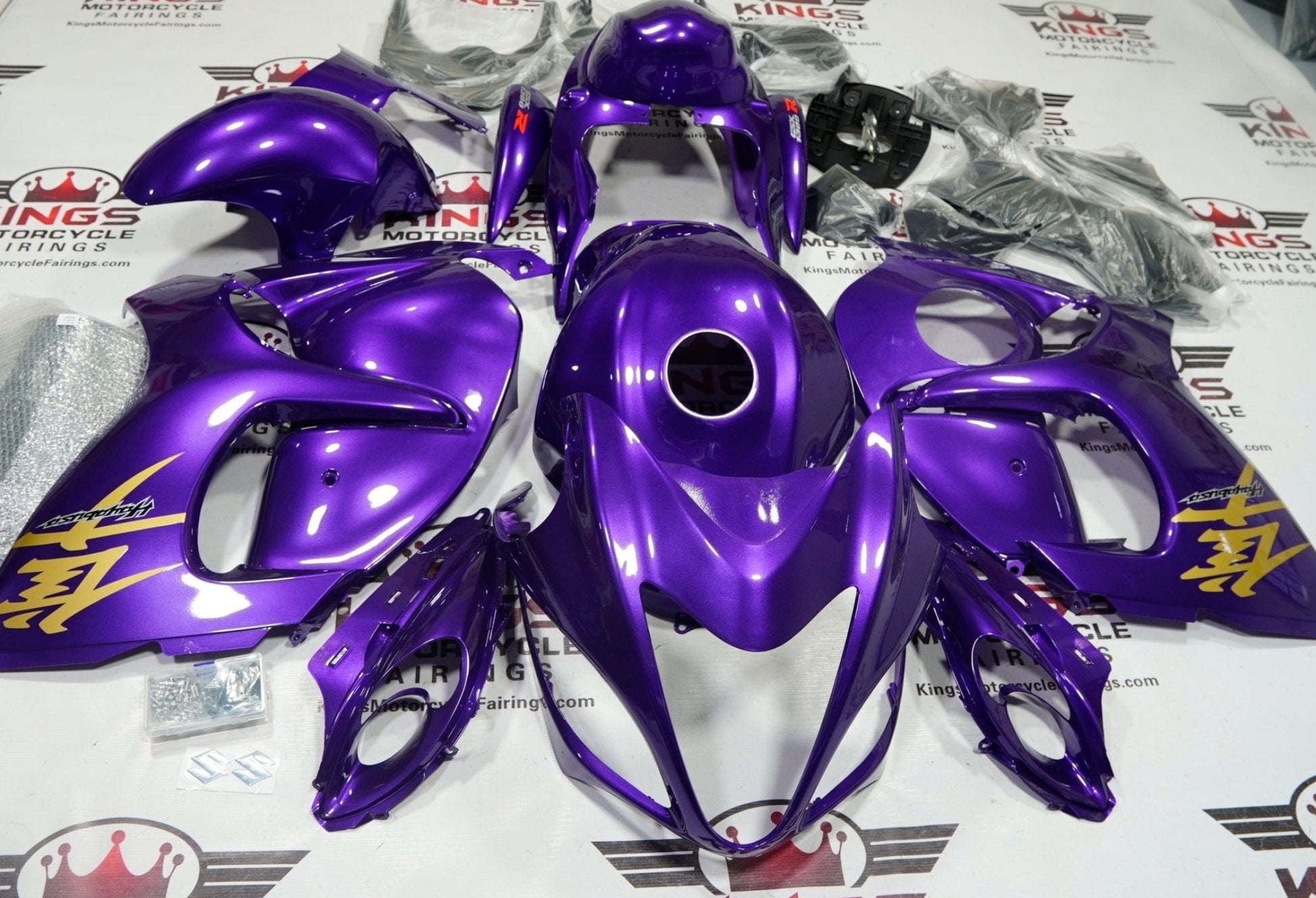 Suzuki Hayabusa Fairings (2008-2020) Purple, Gold at KingsMotorcycleFairings.com