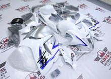 Suzuki Hayabusa Fairings (2008-2020) White, Silver, Blue at KingsMotorcycleFairings.com