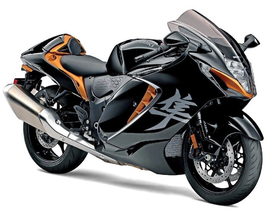 Suzuki Hayabusa Fairings (2021-2025) Black, Gold at KingsMotorcycleFairings.com