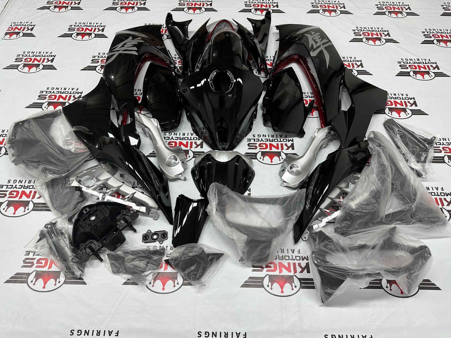 Suzuki Hayabusa Fairings (2021-2025) Black, Silver, Red from KingsMotorcycleFairings.com