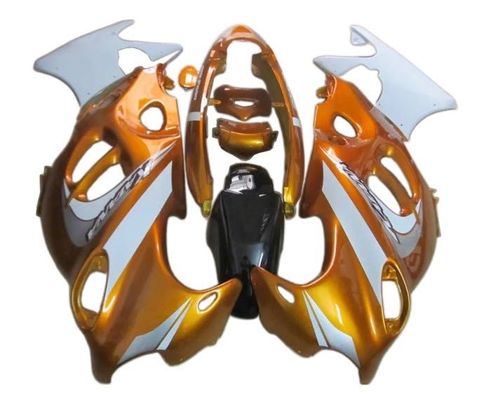 Suzuki GSX750F Katana Fairings (1998-2006) Orange, White from KingsMotorcycleFairings.com