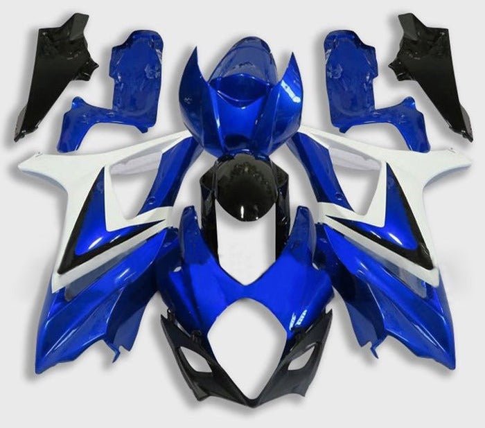 Suzuki GSXR1000 Fairing Kit (2007-2008) Gloss Blue, White, Black at KingsMotorcycleFairings.com