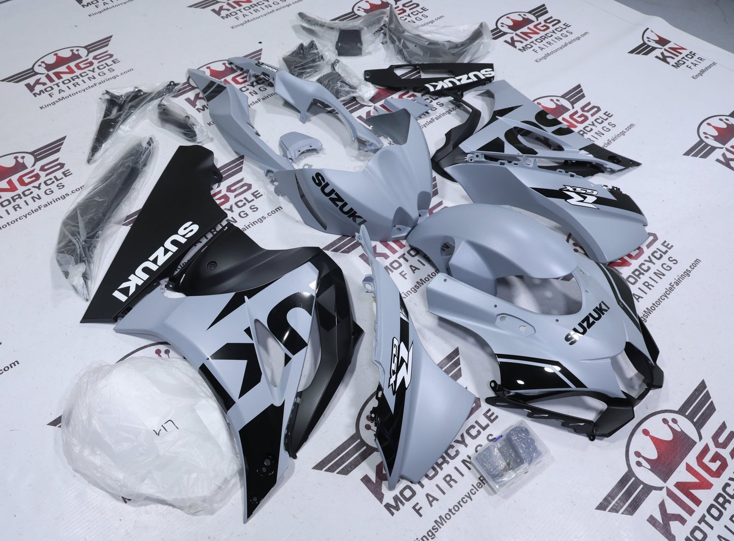 Suzuki GSXR1000 Fairing Set (2017-2025) Matte Blue Gray at KingsMotorcycleFairings.com