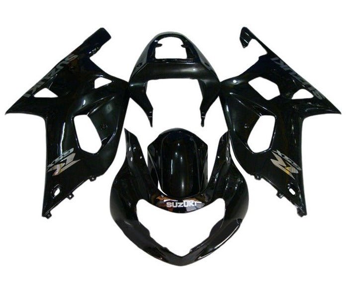 Suzuki GSXR1000 Fairings (2000-2002) Black, Chrome at KingsMotorcycleFairings.com